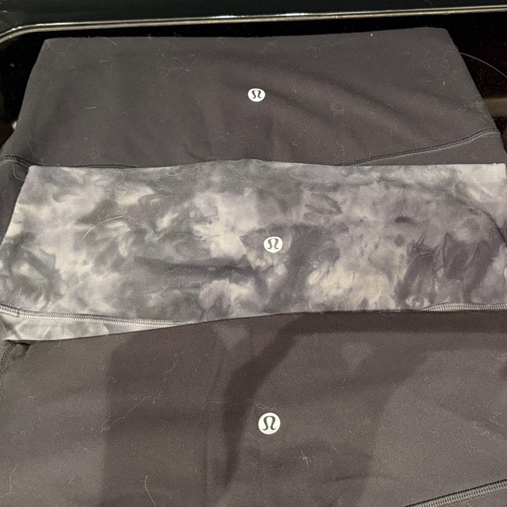 Lululemon (2) Black and (1) Black/Grey Camo size 10
